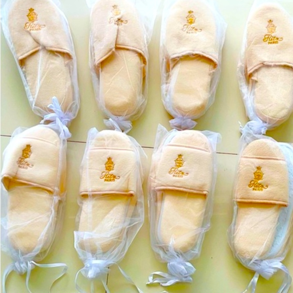 🔥8 NIB RITZ PARIS HOTEL SLIPPERS AIRBNB LUXURIOUS FUZZY THICK